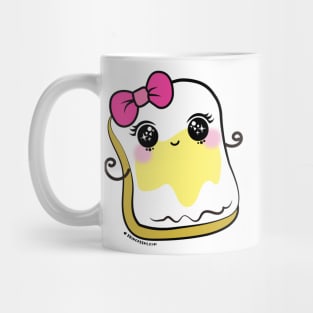 bread and butter cartoon, cute kawaii illustration Mug